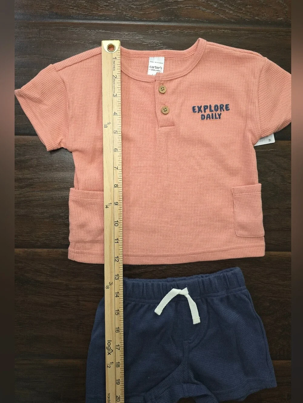 NWT Carter's Baby Boys Explore Daily Waffle Knit Set 6-9M